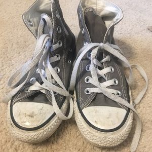 Grey high top converses